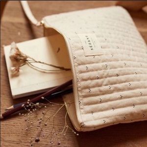 Sezane Quilted Cotton Pouch
